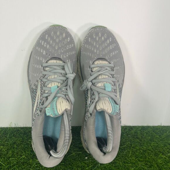 Brooks Glycerin 17 Womens Size 9.5 Athletic Running Shoes Grey/Seafoam - Picture 5 of 8